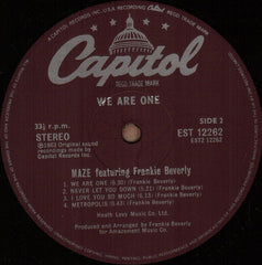 Maze Featuring Frankie Beverly : We Are One (LP, Album)