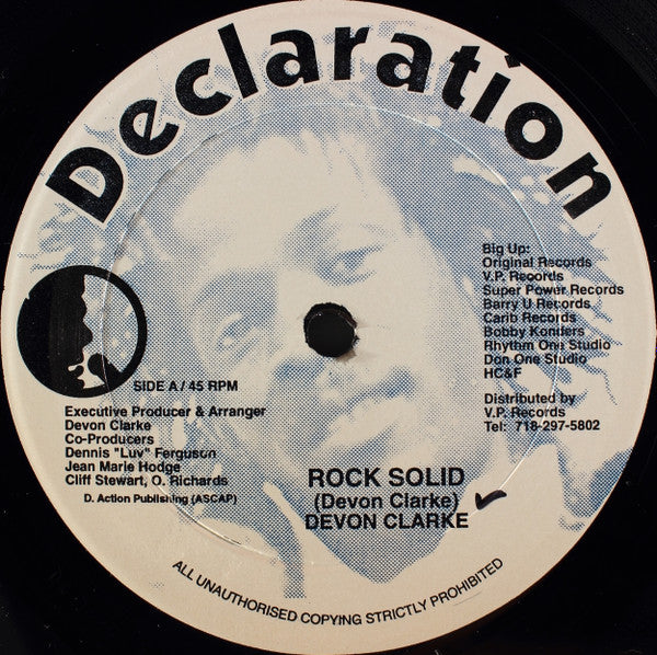 Devon Clarke (2) : Rock Solid (12", Single)