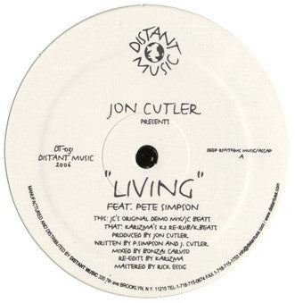 Jon Cutler Feat. Pete Simpson (2) : Living (12")