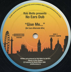 Rob Mello : No Ears Dub (12")