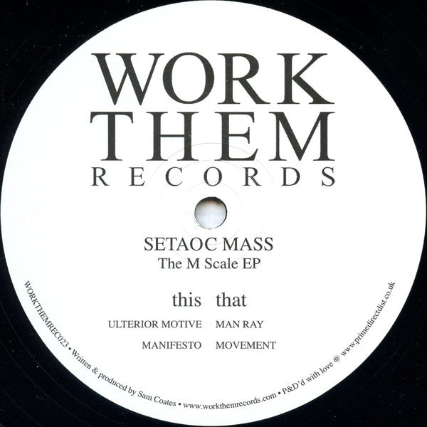 Setaoc Mass : The M Scale EP (12", EP)