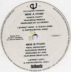 Profile : Who's That / Real Definition (12")