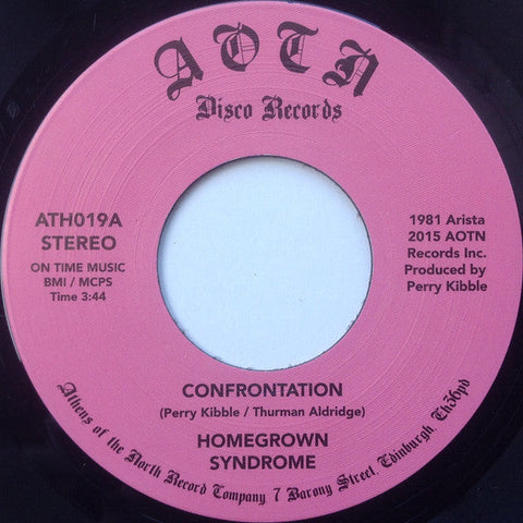 Homegrown Syndrome : Confrontation (7", Single, RE)