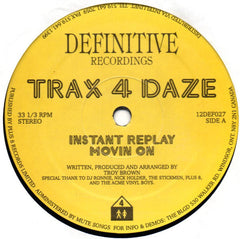 Troy Brown : Trax 4 Daze Vol. 1 (12")