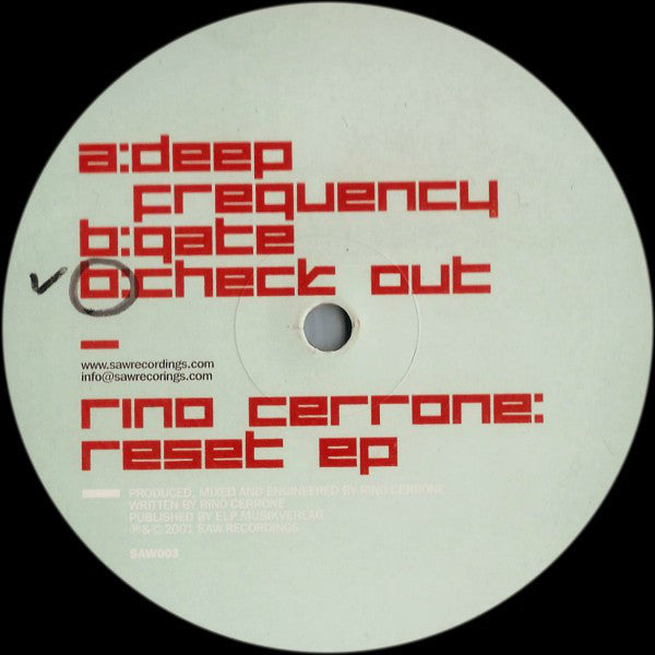Rino Cerrone : Reset EP (12", EP)