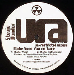 Stevie Wonder : Make Sure You're Sure (12", Unofficial)