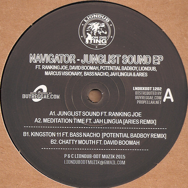 Navigator Feat. Ranking Joe, David Boomah, Potential Bad Boy, LionDub, Marcus Visionary, Bass Nacho, Jah Lingua & Aries : Junglist Sound EP (12", EP)