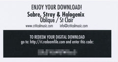 Sabre, Stray (8) And Halogenix : Oblique / St. Clair (12", RP)