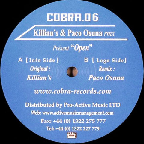 Killian's : Open (12")