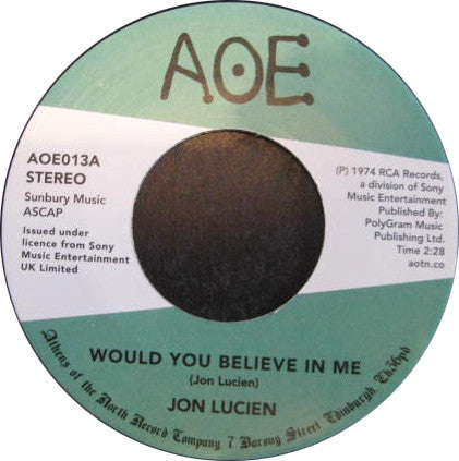 Jon Lucien : Would You Believe In Me (7")