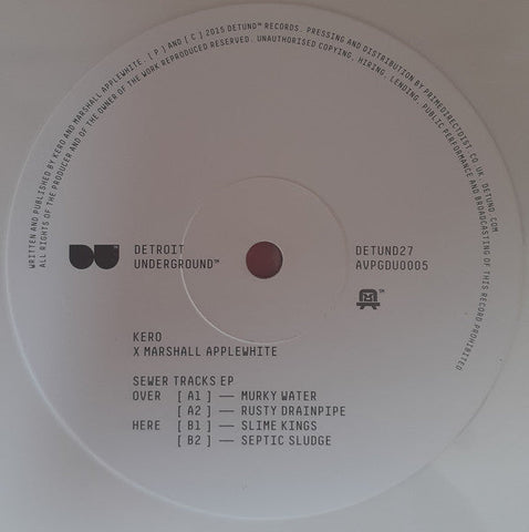 Kero X Marshall Applewhite : Sewer Tracks EP (12", EP, Ltd, Whi)