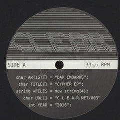 Dar Embarks : Cypher EP (12", EP)