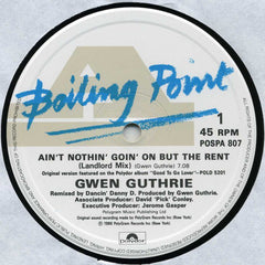 Gwen Guthrie : Ain't Nothin' Goin' On But The Rent (Landlord Mix) (12", Single)