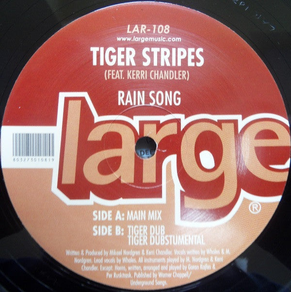 Tiger Stripes Feat. Kerri Chandler : Rain Song (12")