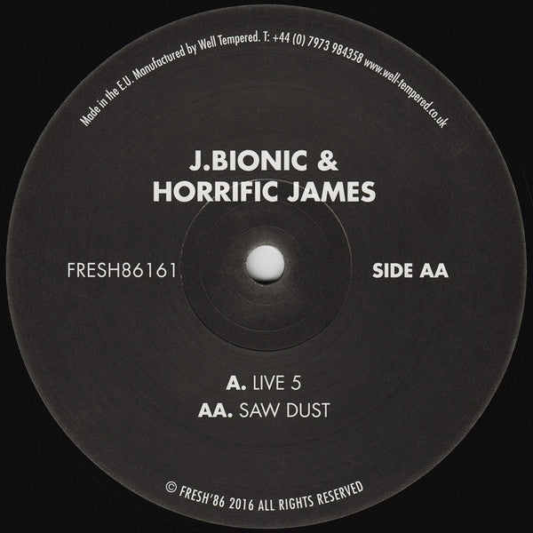 J.Bionic & Horrific James : Live 5 / Saw Dust (12")