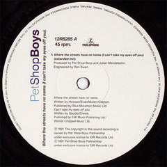 Pet Shop Boys : Where The Streets Have No Name (I Can't Take My Eyes Off You) / How Can You Expect To Be Taken Seriously? (12", Single)
