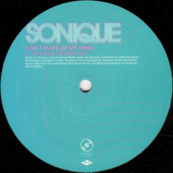 Sonique : Can't Make Up My Mind (12", Promo)