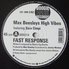 Max Beesley's High Vibes : Fast Response / Journey Through Life (12", Single)