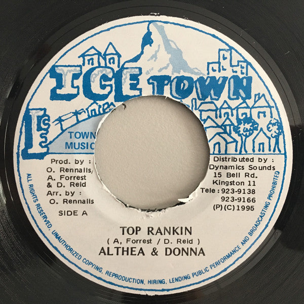 Althea & Donna / Krush Ice Krew : Top Rankin (7")