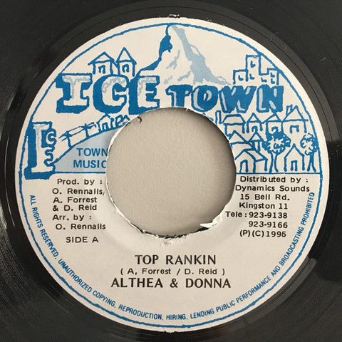 Althea & Donna / Krush Ice Krew : Top Rankin (7")