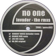 No One (2) : Invader - The Rmxs (12")
