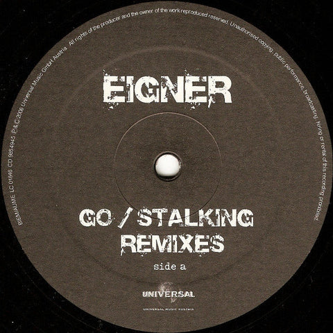 Christian Eigner : Go / Stalking Remixes (12")