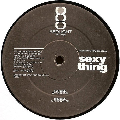 Jean-Phillippe Aviance : Sexy Thing (12")