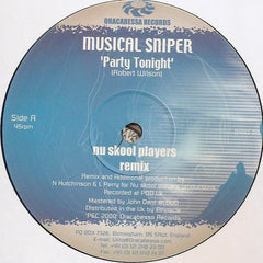 Musical Sniper : Party Tonight / Peace In The Dance (12")