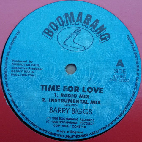 Barry Biggs : Time For Love (12")