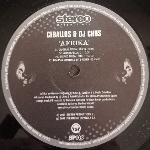 Chus & Ceballos : Afrika (12")