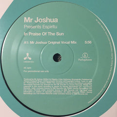 Mr. Joshua Presents Espiritu : In Praise Of The Sun (2x12", Promo)