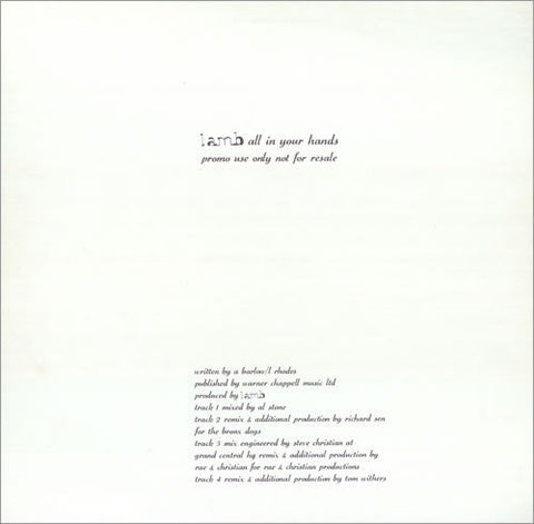 Lamb : All In Your Hands (12", Promo)