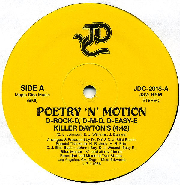 Poetry 'N' Motion : Killer Dayton's (12", RP)