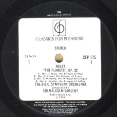 Holst* - BBC Symphony Orchestra Conducted By Sir Malcolm Sargent : The Planets (LP, Bla)