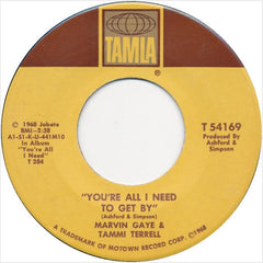 Marvin Gaye & Tammi Terrell : You're All I Need To Get By (7", Single, Mono)