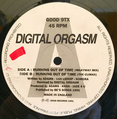 Digital Orgasm : Running Out Of Time (Remixes) (12")