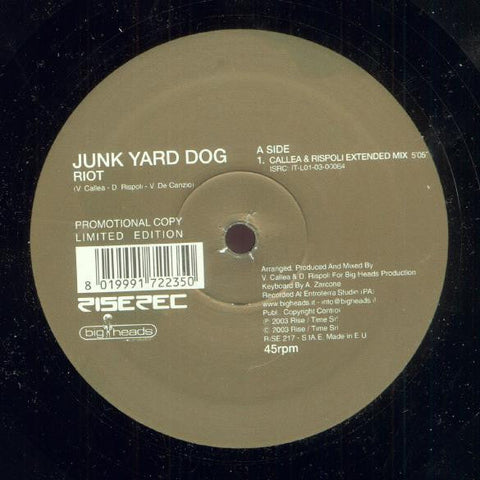 Junk Yard Dog : Riot (12", Ltd, Promo)