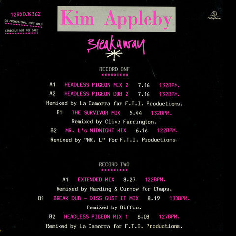 Kim Appleby : Breakaway (2x12", Maxi, Promo)