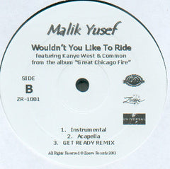Malik Yusef : Wouldn't You Like To Ride (12")