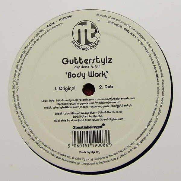 Gutterstylz aka Bruce Aisher : Body Work (12")