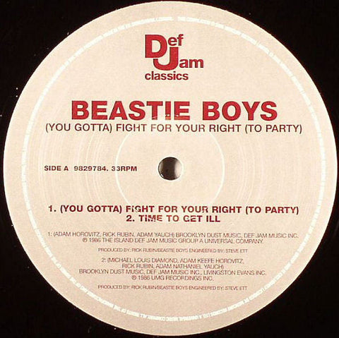 Beastie Boys : (You Gotta) Fight For Your Right (To Party) (12", RP)