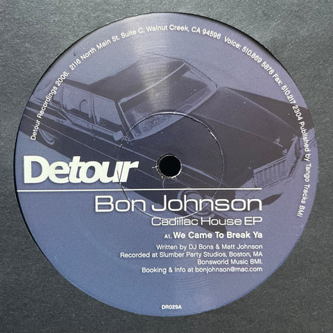 Bon Johnson - Cadillac House EP DR029
