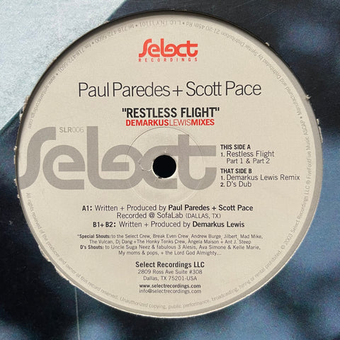 Paul Paredes and Scott Pace - Restless Flight (Demarkus Lewis Mixes) SLR006