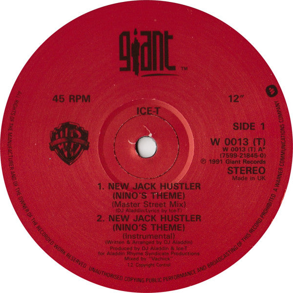 Ice-T – New Jack Hustler (Nino's Theme) W0013T