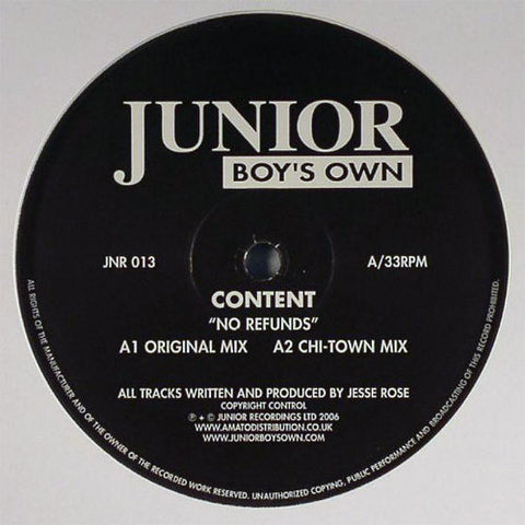 Content – No Refunds