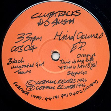 DJ Rush - Mind Games EP COS014 (12", EP) (Mint (M))