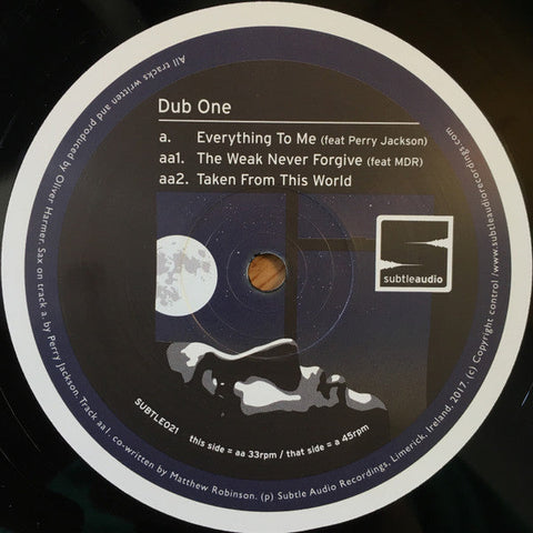Dub One : Everything To Me (12", Ltd)