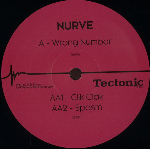 Nurve - Wrong Number 12" TEC079 Tectonic