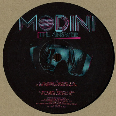 Modini ‎– The Answer 12" Hypercolour ‎– HYPE049