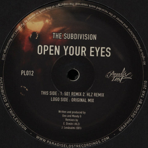 The Subdivision - Open Your Eyes 12" PL012 Paradise Lost